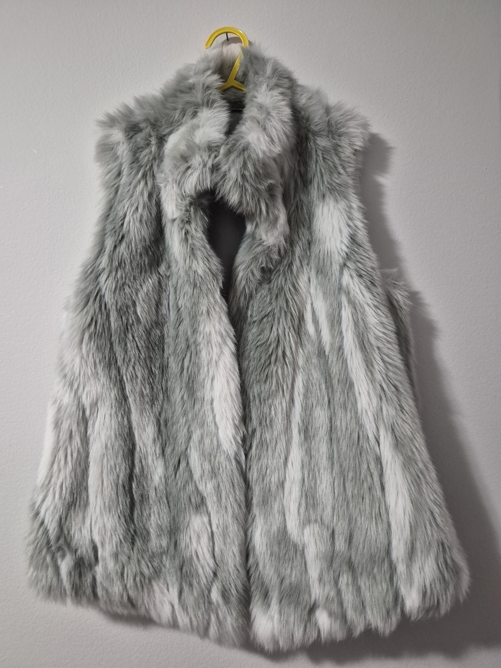 abercrombie kids Gray Faux Fur Vest